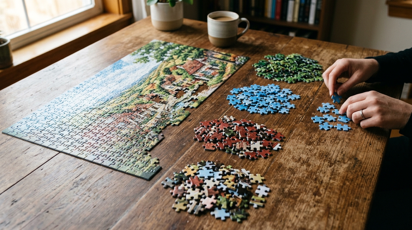 Jigsaw puzzle online illustration for Jigsaw Puzzle Online